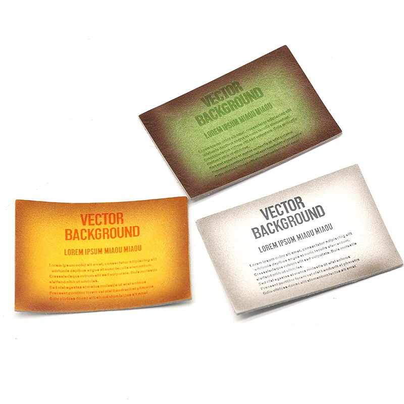 20 Years Custom LOGO Hat PU Patch Soft Debossed Stamp Foldable Leather Label For Clothing Handbags Jeans Garment