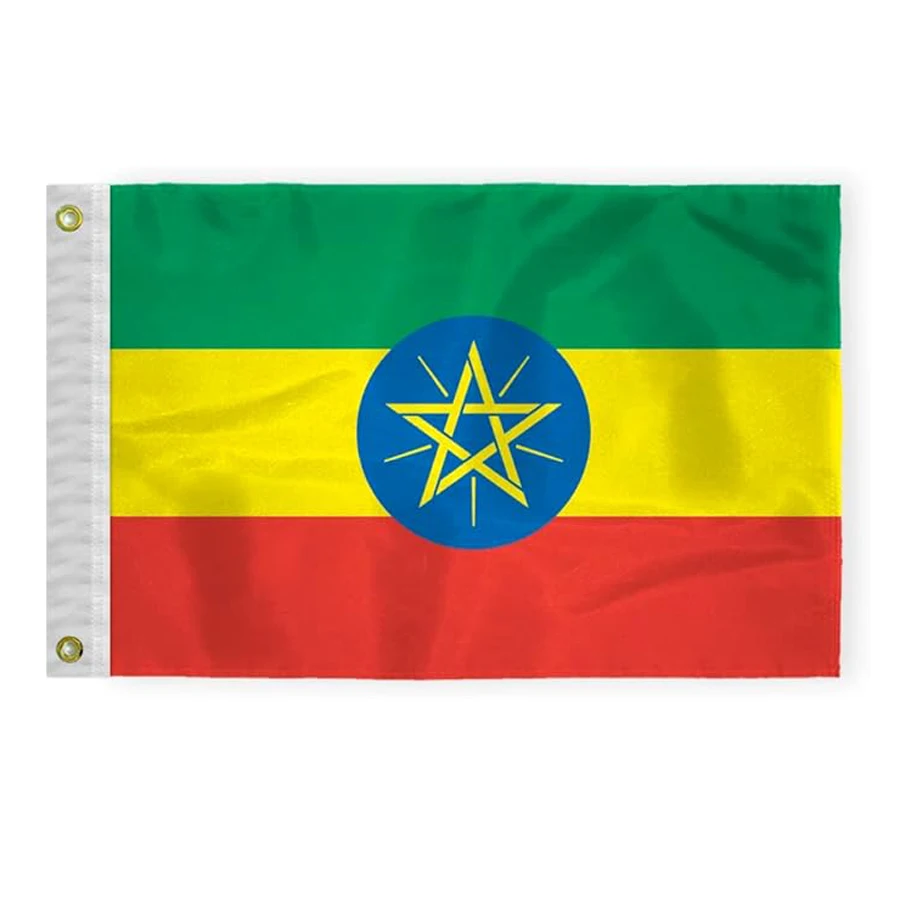 Factory Custom High Quality Durable Polyester Fashion Ethiopia Lion Judah Flag in Door 3x5 FT Ethiopia Flag