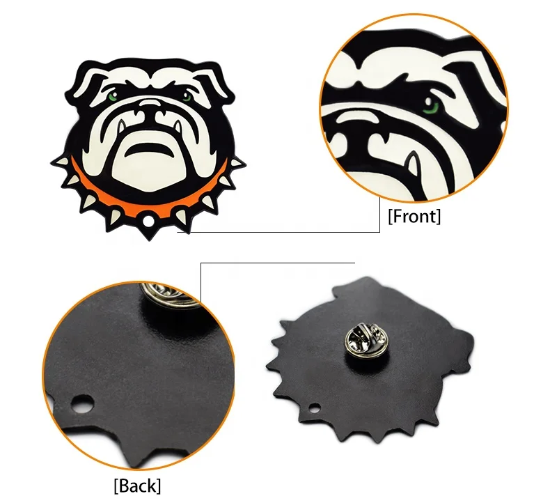 Customized manufacturer metal crafts custom made badge bulk wholesale dog shape cartoon lapel pins of decoration