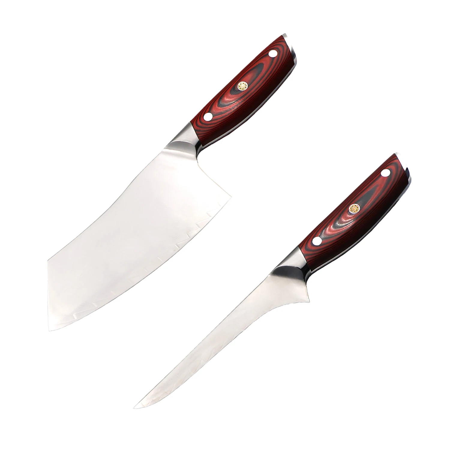 Premium Pakka Wood Handle Boning Knife 5Cr15 MoV Stainless Steel Butcher Meat Knife for Kitchen Use