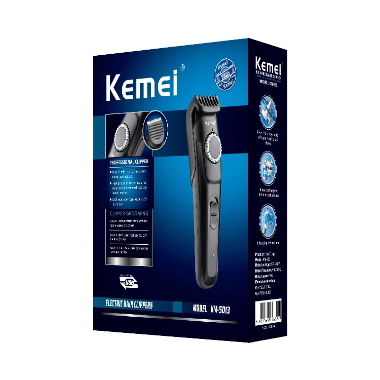 Kemei KM-5013 Профессиональный USB машинка для стрижки волос, масло насадка стрижки бритвенная головка гравировка лысый машинка для стрижки волос для мужчин Стрижка бороды