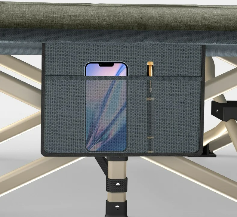 Portable Lightweight Single Easy Carrying  Portable Foldable Bed Camping Cot Bed with Mattress and Pillow