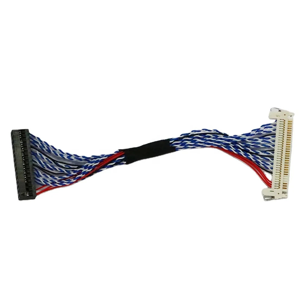 LVDS 30 pin screen cable with DuPont connector 30 pin lvds cable