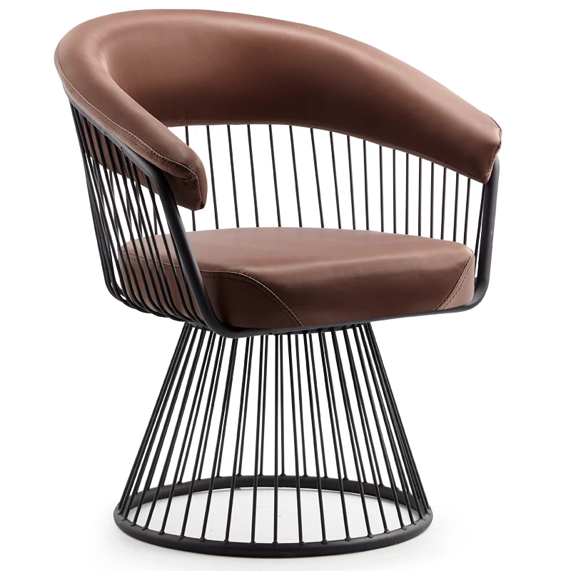 Nordic Light luxury Balcony Lounge Chair Rotating Creative Single Restaurant Armchair