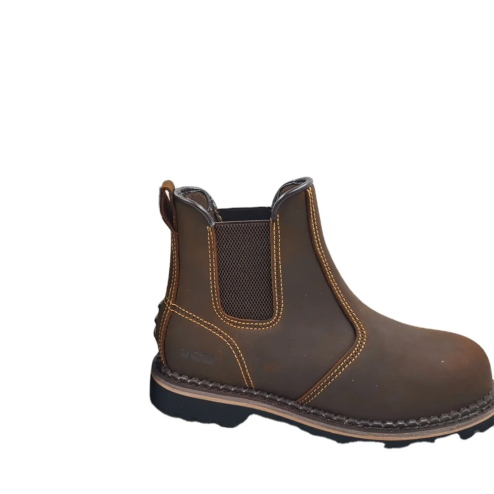 Morning Glory Footwear women men brown  grey crazy house leather safety shoes anti slip work boots