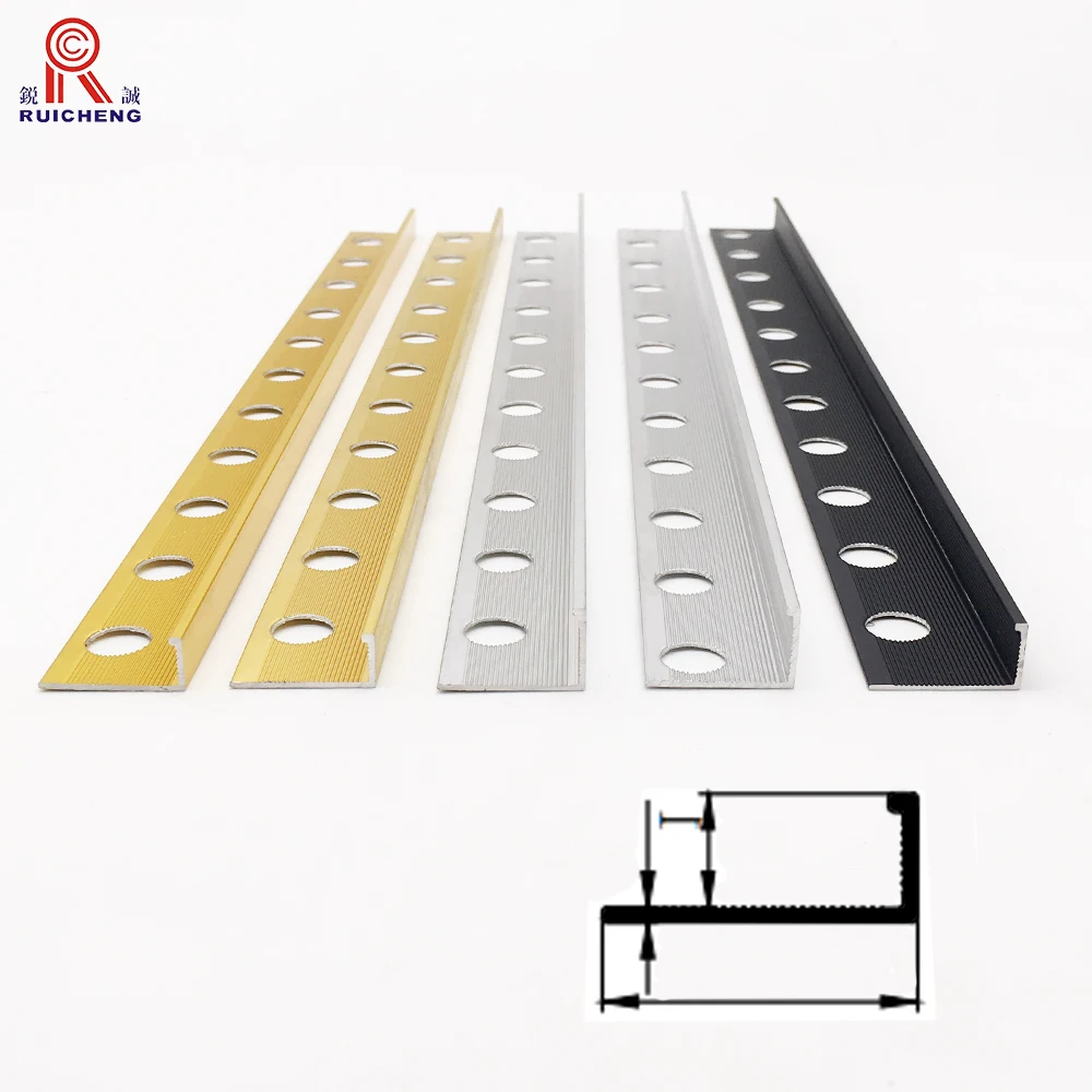Ceramic Edge Protector Angle Metal Strips Transition Profile Aluminum L Shaped Silver Tile Trim