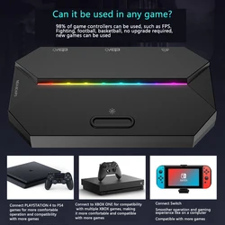 ZIYOULANG G6L game converter RGB light Gamepad keyboard and mouse converter for Switch Xbox PS4 5