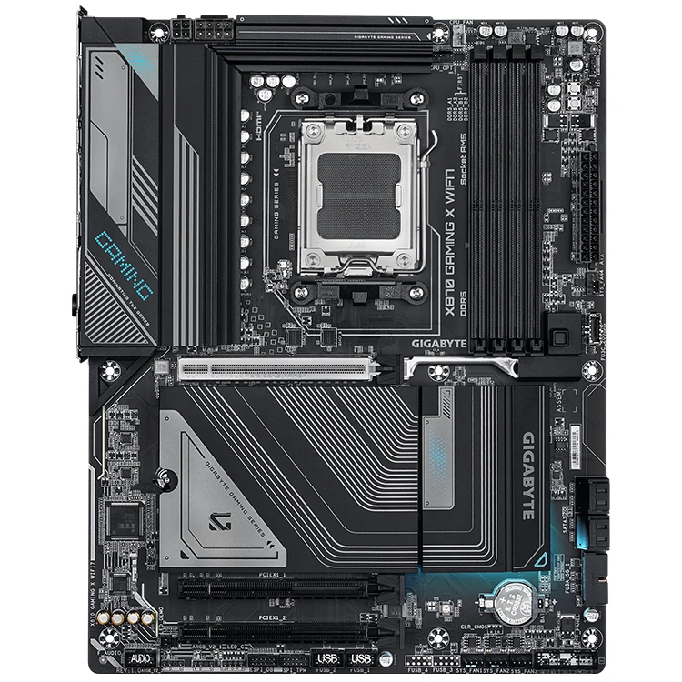 GIGABYTE X870 GAMING X WIFI7 AM5 LGA 1718, ATX, DDR5, 4 x M.2, PCIe 5.0, USB4, Wi-Fi 7, 2.5GbE LAN, EZ-Latch AI PC Motherboard