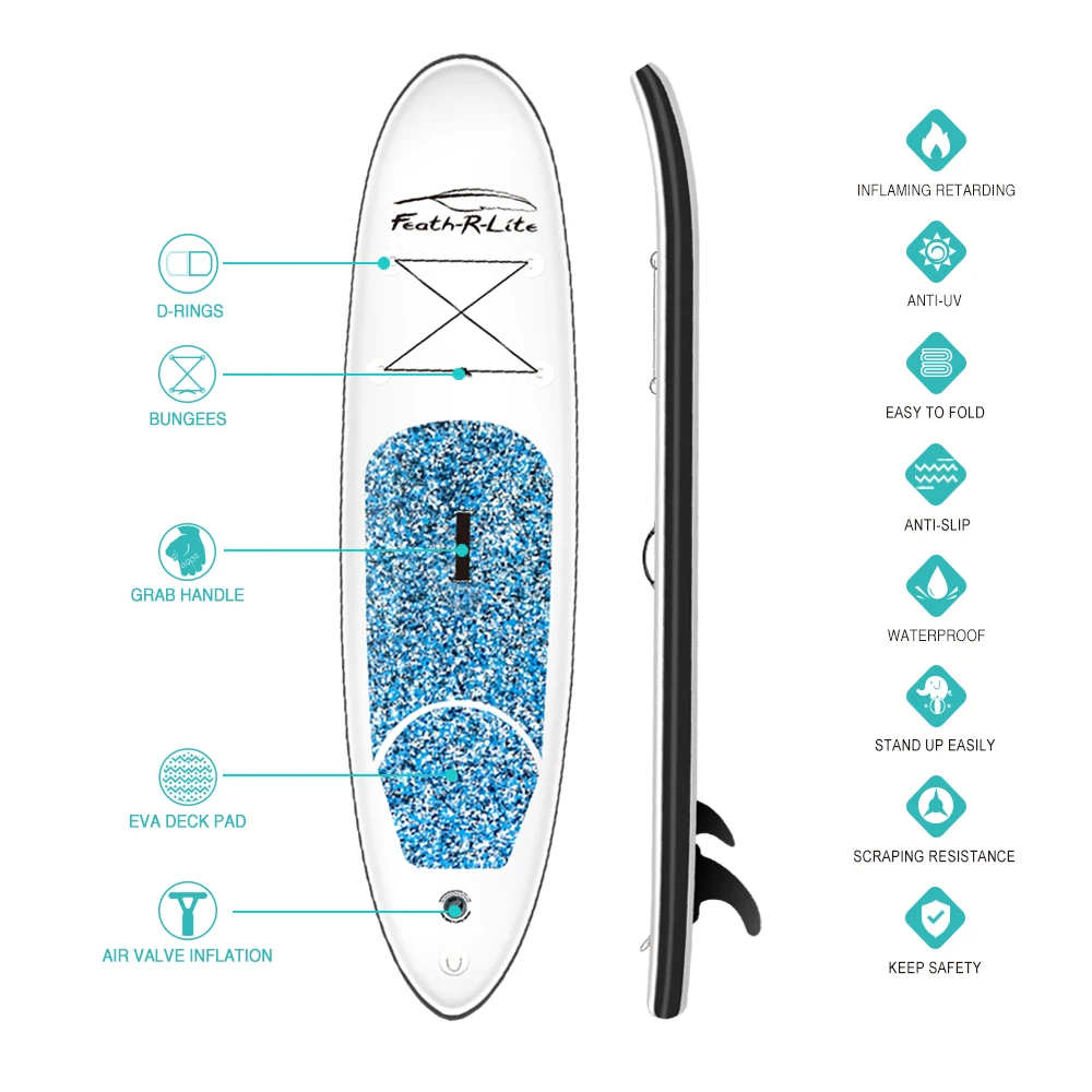 FUNWATER Free Shipping clear stand up paddle board hard buy surfboard inflatable board transparent surf water sport seat for sup