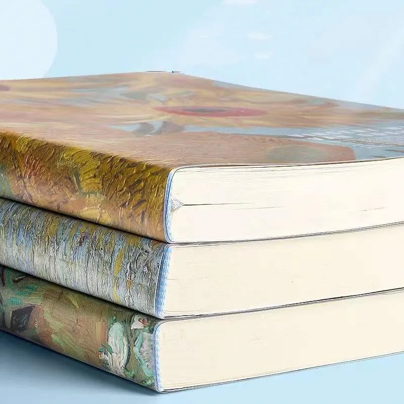 A4 notebook ultra-thick 400-page oil painting plastic sleeve book ins wind thickened diary soft leather large-capacity horizonta