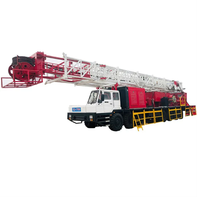 XJ750 Mobile Oil Drilling machine Truck Mount Workover Rig Machine for Oilfield