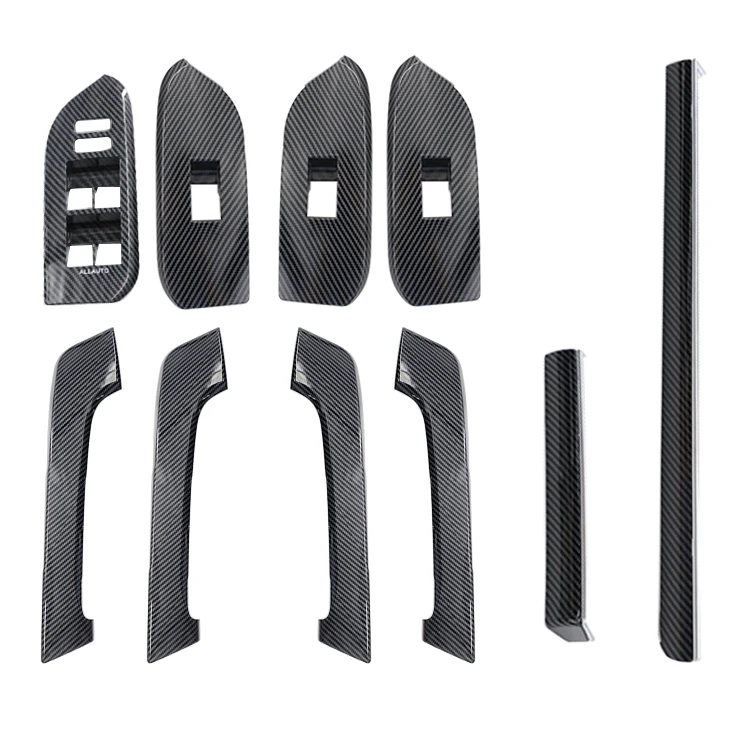 Auto Accessories Car Spare Parts Carbon Fiber Door Handle Dashboard Interior Upgrade Decorative Kits Trim for FJ150 Prado 14-21