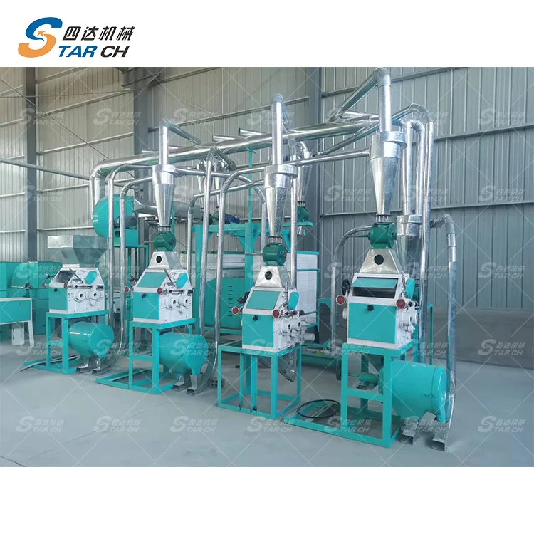 20 Tons Corn Flour Mill Machinery Electric Wheat Grinder Flour Mill Machine