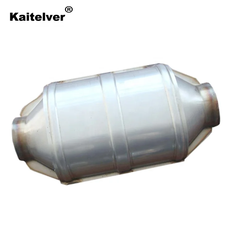 Auto exhaust catalytic converter assembly with rare earth catalyst and honeycomb carrier/support
