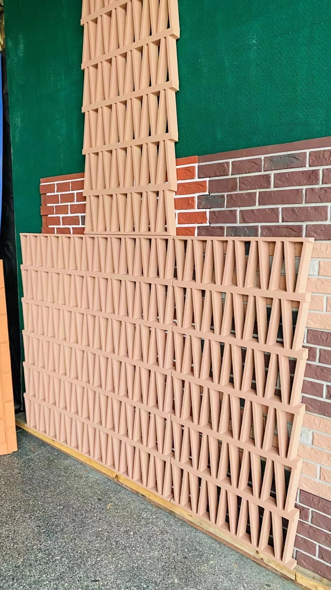 2024 New Design waterproof Polyurethane stone 3d M Shape component wall panels PU artificial stone panel for background