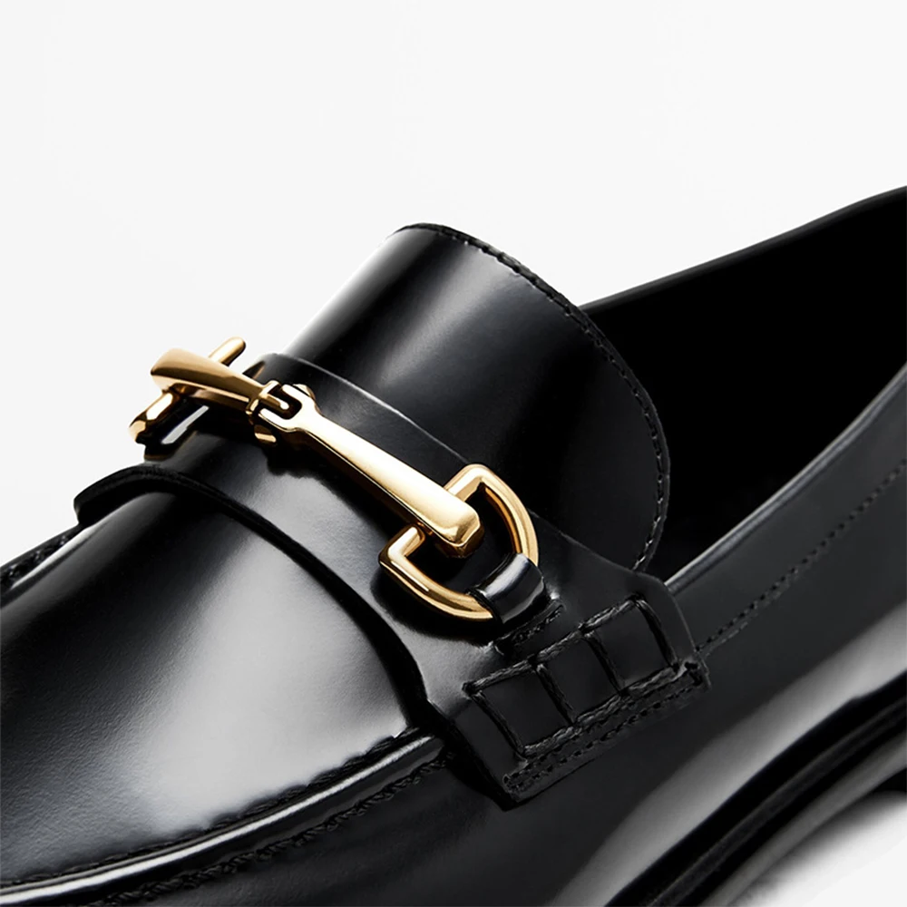 Wholesale Loafers Women Flat Shoes Black Fashion Leather Design Penny Slip On Comfortable Work Ballet flats Casual Shoes Woman