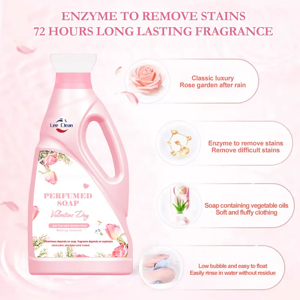 LC Free Sample Safe Home Care Enzyme Powerful Clean Cold Wash Fabric Color Protecting Liquid Detergent For Hand And Machine Wash