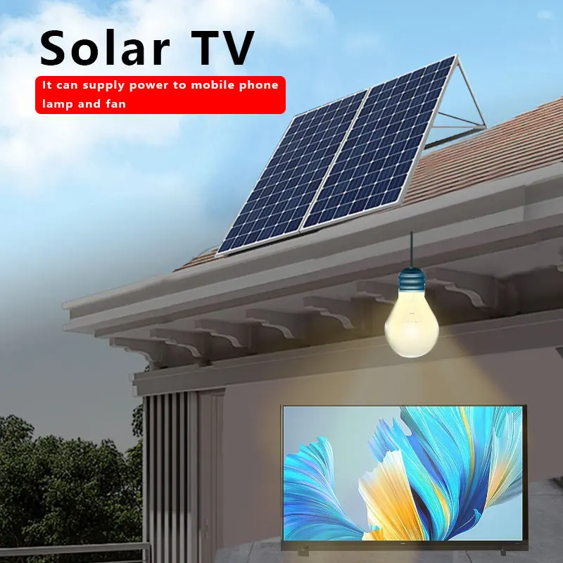 Телевидение solares smart tv 32 дюйма 4k 12v dc светодиодный портативный солнечный Телевизор с панелями