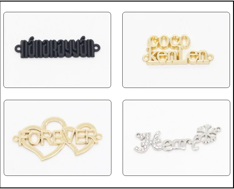 Wholesale Custom Engraving Logo Metal Logo Shoe Laces Lock Sneaker Shoelace Tag Decorations Shoelace Charm