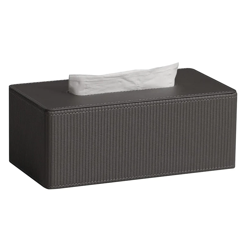 MAVOBO Light Luxury Fashion Design Living Bedding Room Rectangular Leather Tissue Napkin Holder Tissue Box Cover