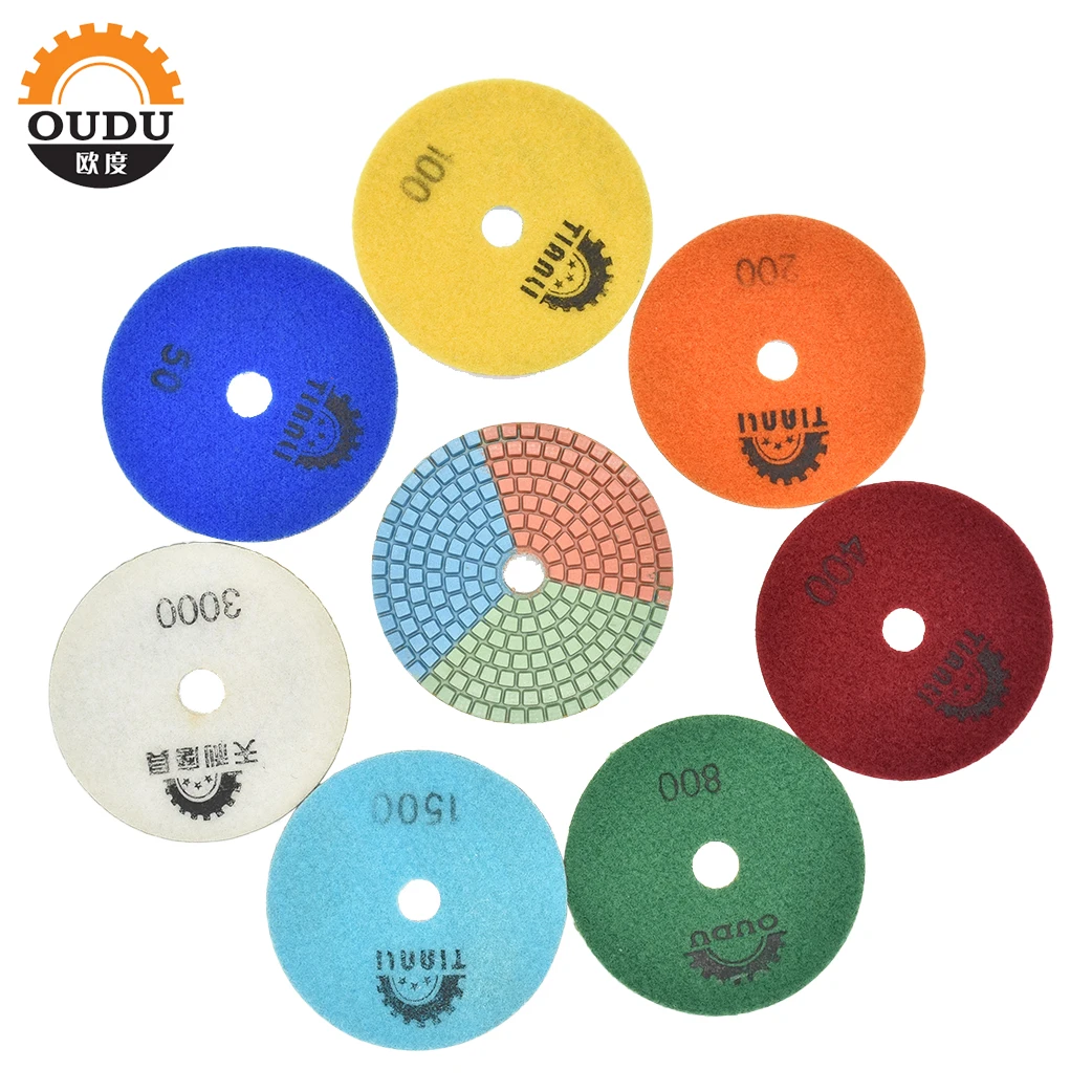 2024 New 100mm Diamond Polishing Pad Diamond Sanding Disc for Mable Stone Granite Concrete
