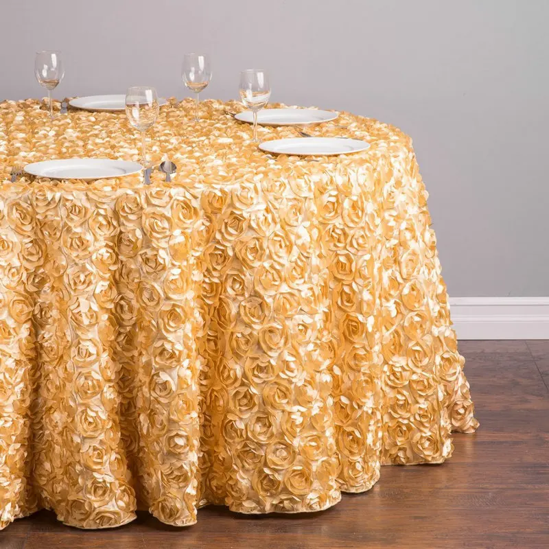 Wedding party custom restaurant round tablecloth Luxury Satin tablecloth