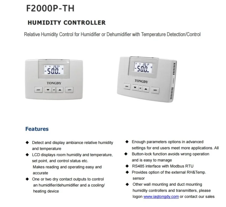 ODM Temperature & Humidity Controller Air Quality Monitoring  Humidity Sensor