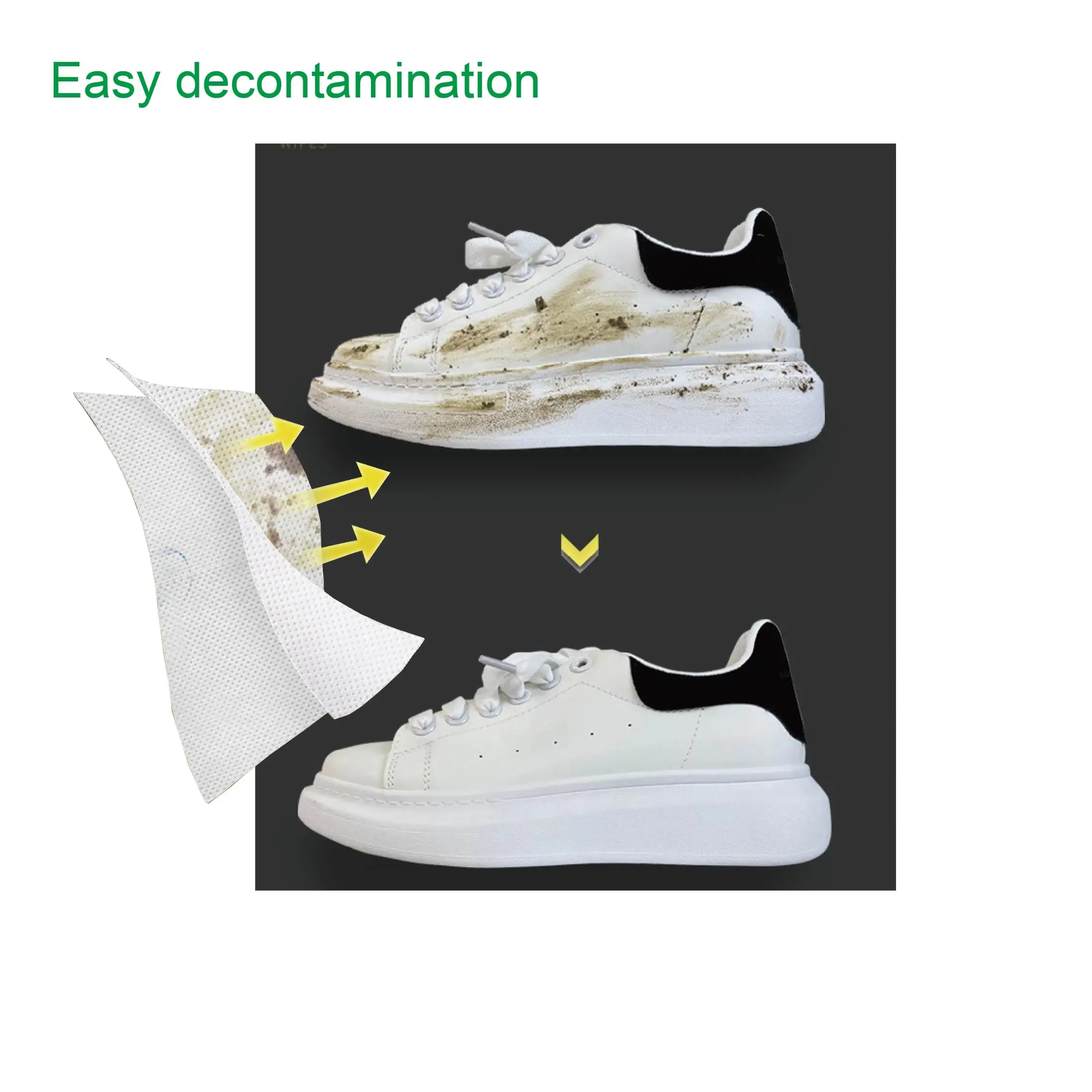 Wholesale High Quality Disposable Travel Portable Leather White Shoes Cleaner Quick Sneakers Cleaning Wet Wipes