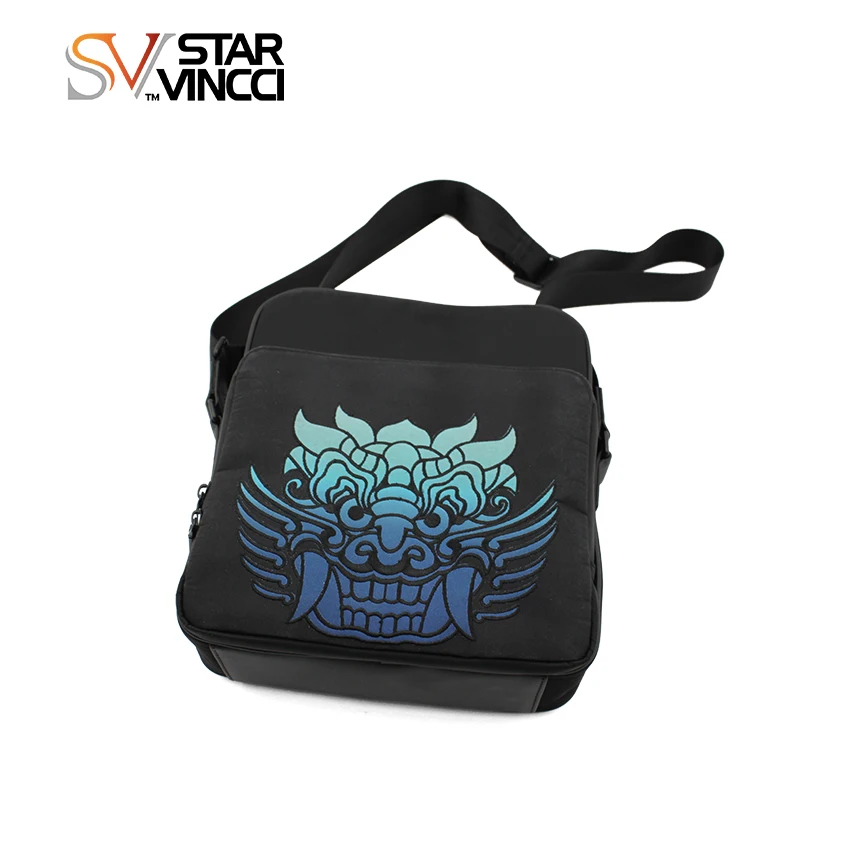canvas messenger bag casual Dragon embroidery crossbody shoulder bags for men