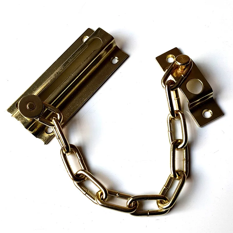 Brass Design Door Safety Device  Locks Sliding Door Security Door Chain Guards with Latch Lock Entrance