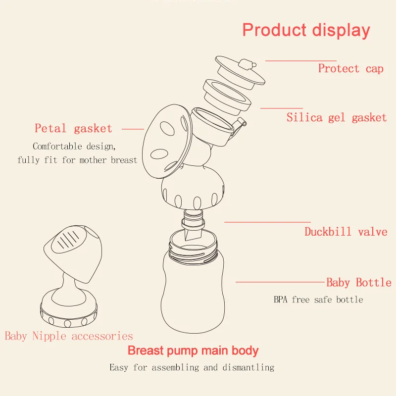 
Wholesale USB silicone care breast milk cup collection cup USB electric smart breast pump 