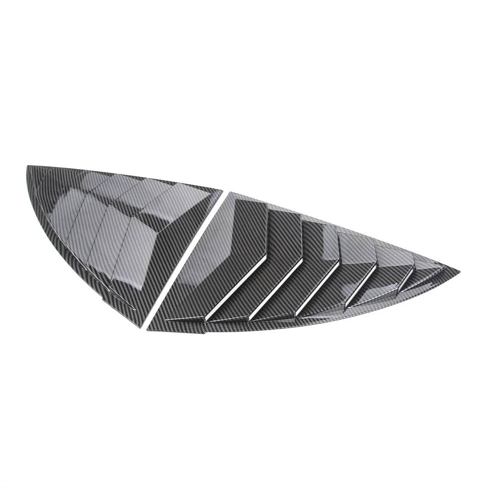 Injection Molding Matte Carbon Fiber Side Window Louvers Car Window Shades Cover Blinds Trim For Tesla Model Y