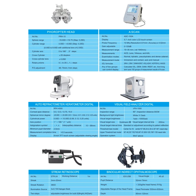 Ophthalmic Equipment Autorefractometer Auto Refractometer Keratometer with 8 inch TFT LCD Touch Screen