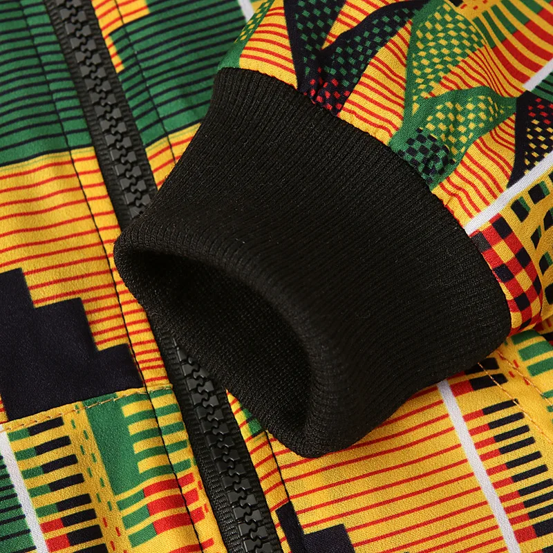 
Wholesale African Bohemia print fall clothes sets jacket dress baby girls long sleeve boutique outfits 
