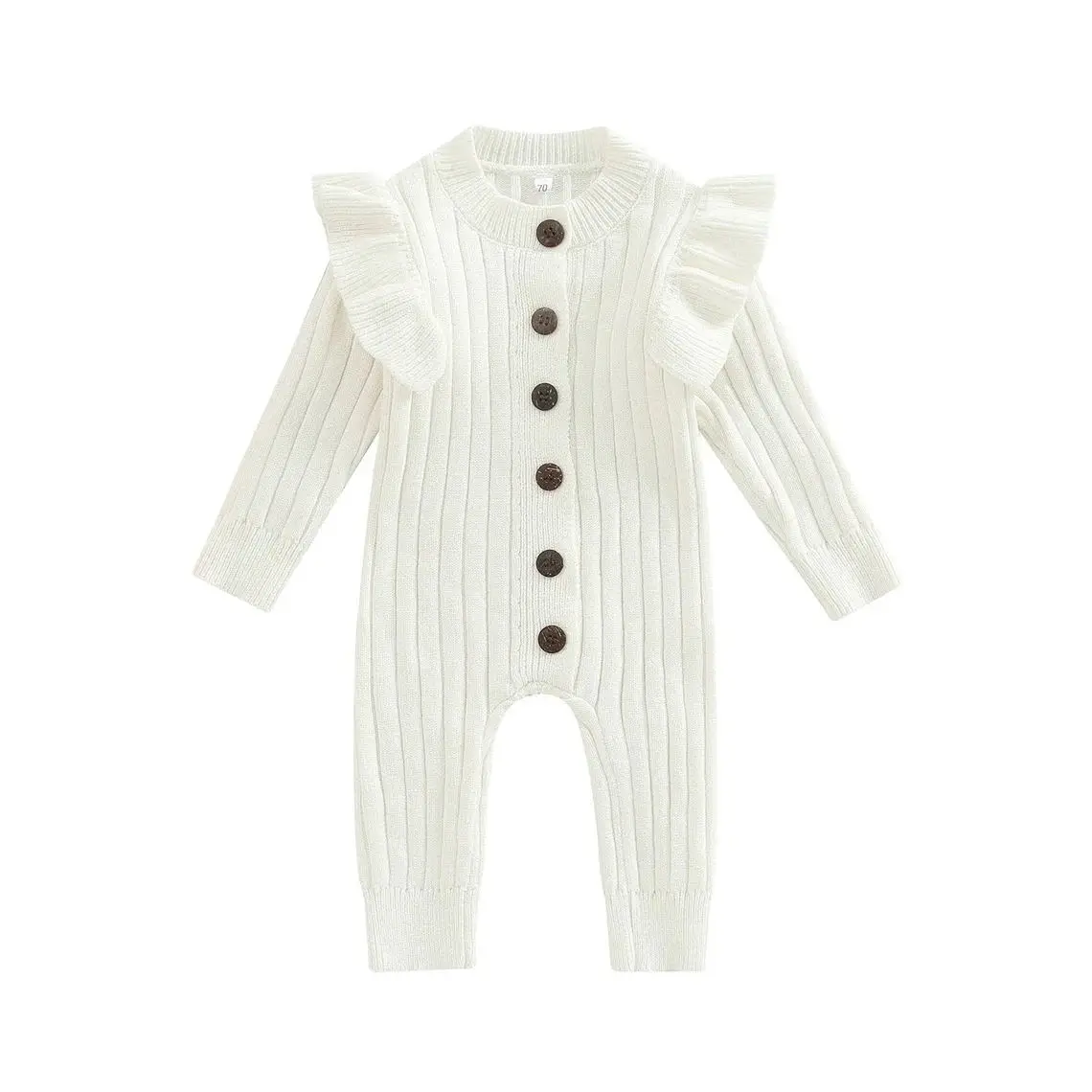 Baby Boy Girl Kids Clothes Fall Winter Buttons Clothing Baby Sweater Rompers Cotton Knitted Long Sleeve Baby Jumpsuit