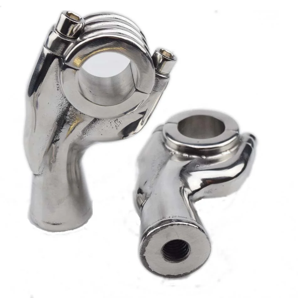 
For Triumph Chrome Motorcycle Custom Handle Bar Clamps Handlebars Riser 