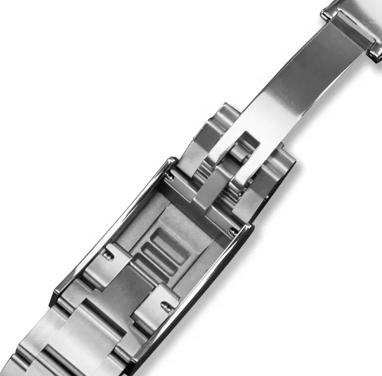 Luxury 20mm Roles Bracelet Brushed Finished Silver Glidelock Folding Buckle 316L Solid Stainless Steel Watch Strap