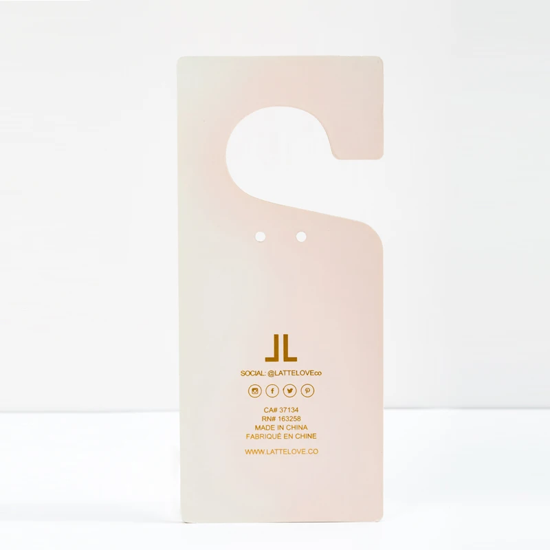 Защита окружающей среды, перерабатываемая бумага, позолота, индивидуальная реклама, бумажная дверная вешалка