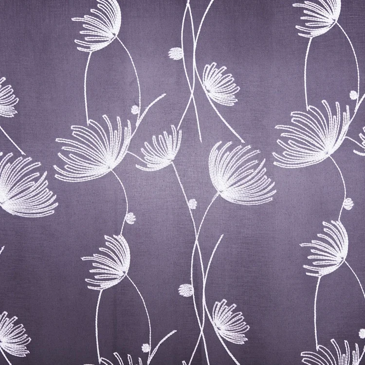 China Supplier Polyester Tulle Romantic Fancy Floral Sheer Embroidery Curtains