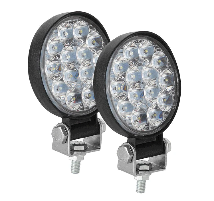 DC12-24V 4 Inch Round 42W Off Road Car LED Work Light Waterproof IP68 Vehicle Spotlight DRL Fog Lamp KD019