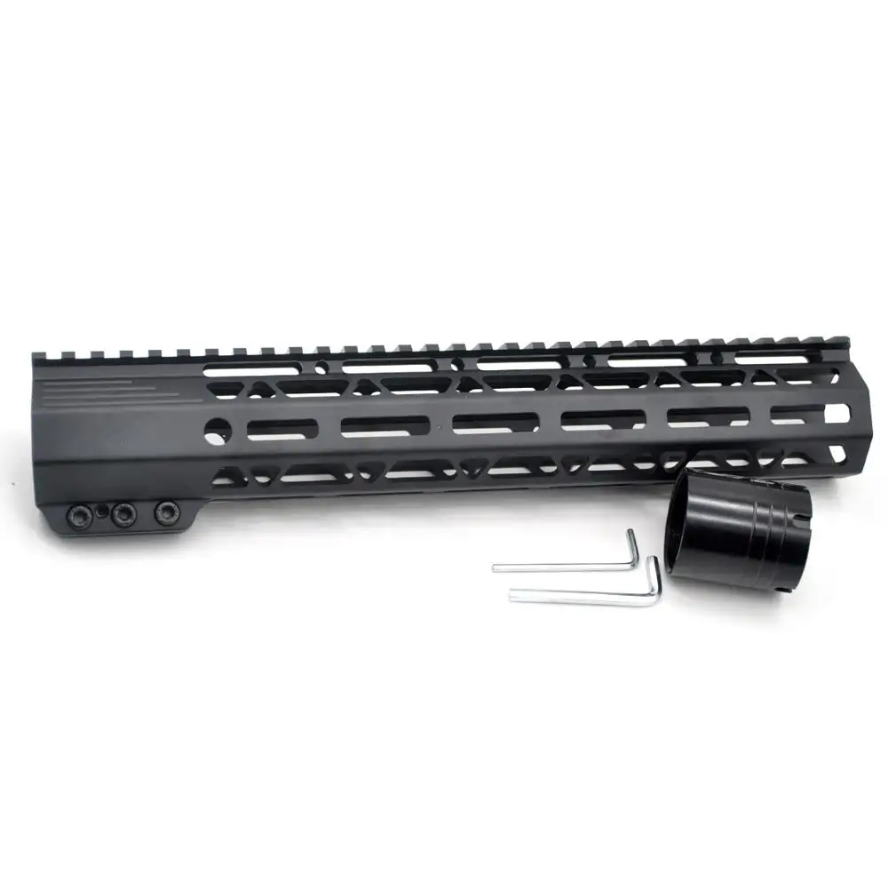 
Aplus New Clamp Style Low profile Black 12 inch .308/7.62 M-LOK Rail System Ultra slim Free Float Handguard fits DPMS 