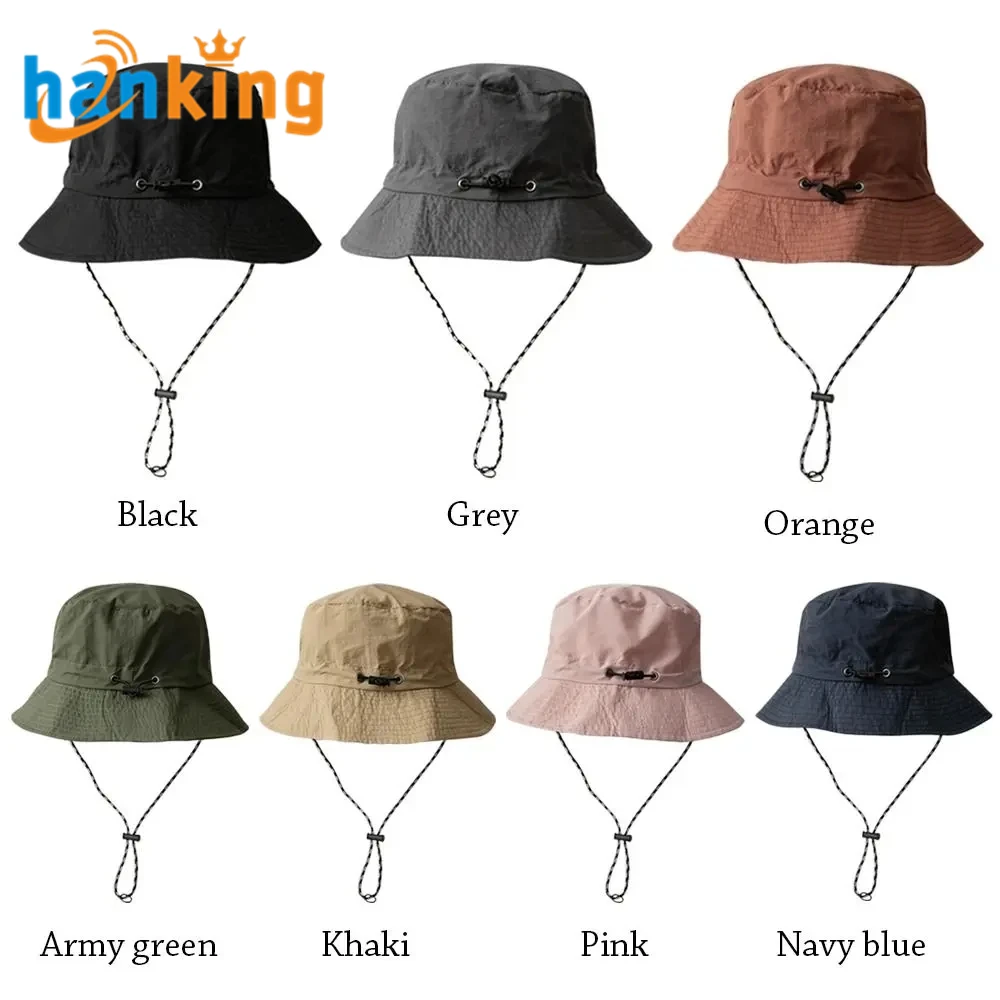 Ehanking Sun Protection Waterproof Bucket Hat Summer Camping Hiking Cap Anti-UV Sun Hat Mountaineering Caps Panama Hat