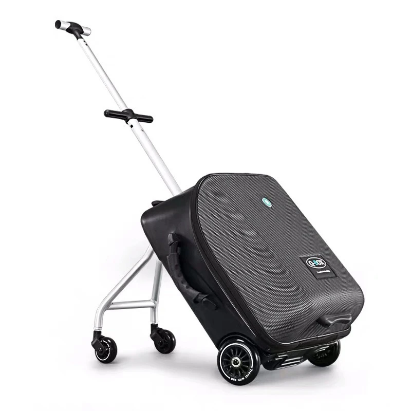 Customized 20 inch Boarding Children PC Foldable Kids Scooter Luggage Ride On Travel Trolley luggage Suitcase