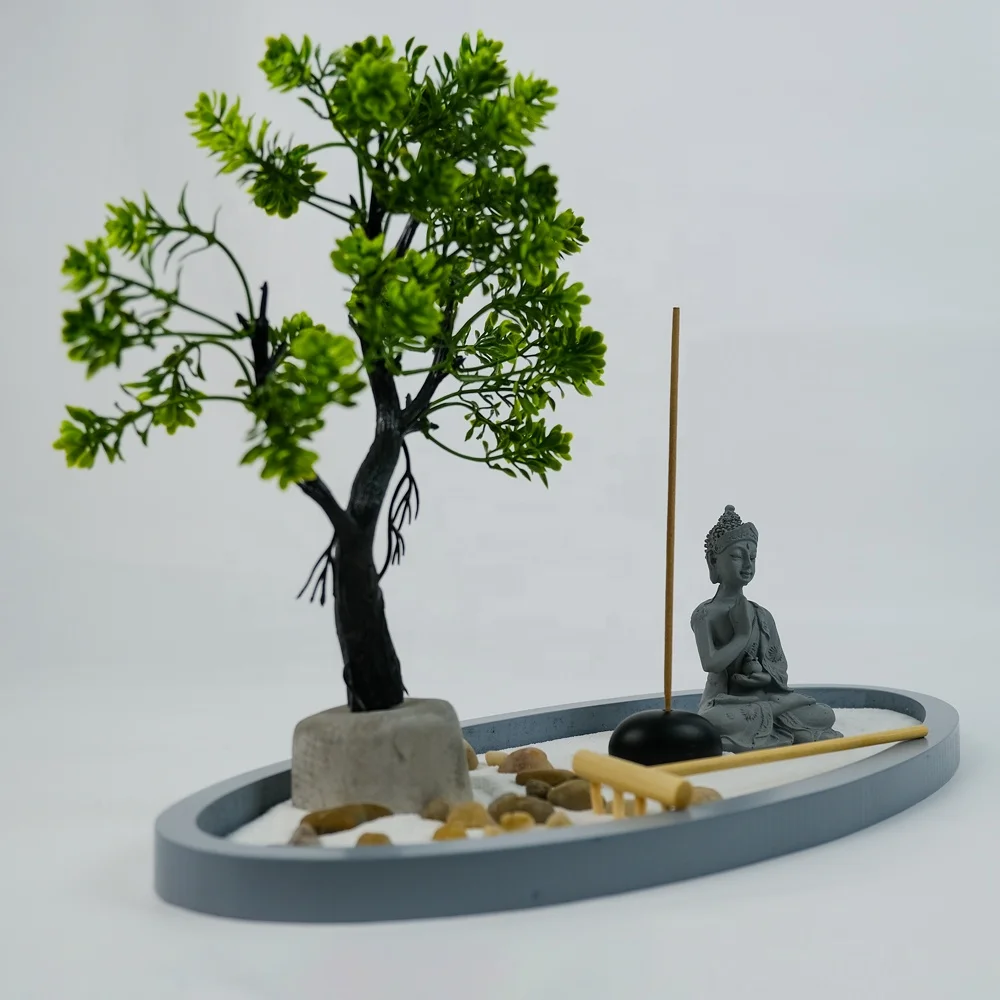 Hot selling meditation Buddha Sand zen buddha peace and relax craft indoor table decor ornaments home decoration