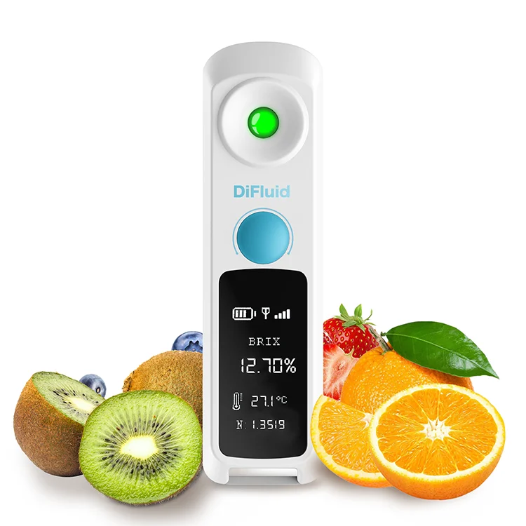 Fruit Brix Refractometer 0-32% Brix Sugar Salinity Urea Brix Meter IP67 waterproof Rechargeable Refractometer with Free App R1