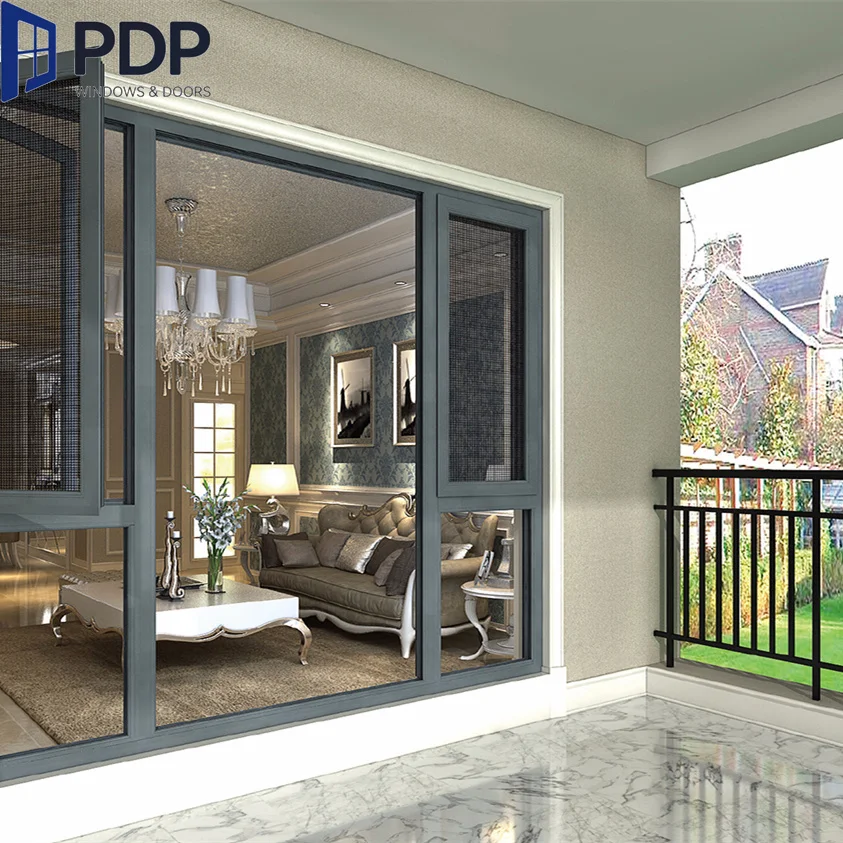 Aluminum Alloy Casement Outward Windows Flyscreen Security Stainless Steel Frame Netting Exterior Outdoor Use Horizontal Opening