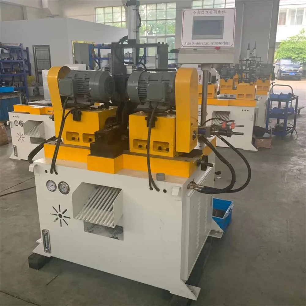 Automatic CNC double head hydraulic chamfering machine high precision round pipe
