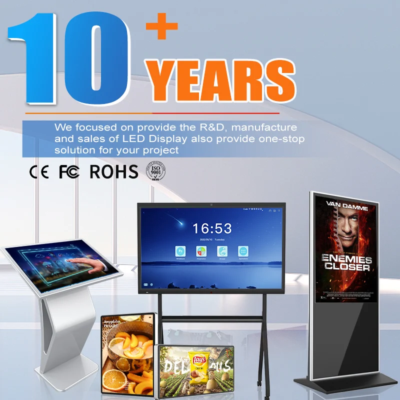 85 75 65 43 55 inch indoor outdoor price led screen lcd advertising display screen kiosk digital signage and displays totem