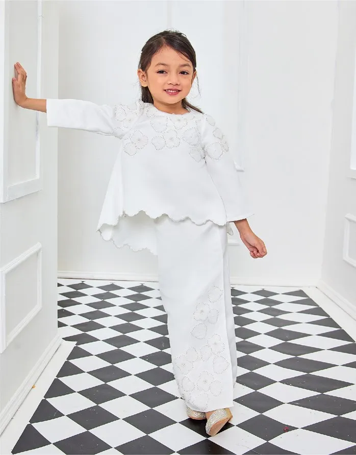 Оптовая продажа малазийского платья baju kurung хлопковые топы с цветочным принтом оборками и эластичной длинной юбкой для детей