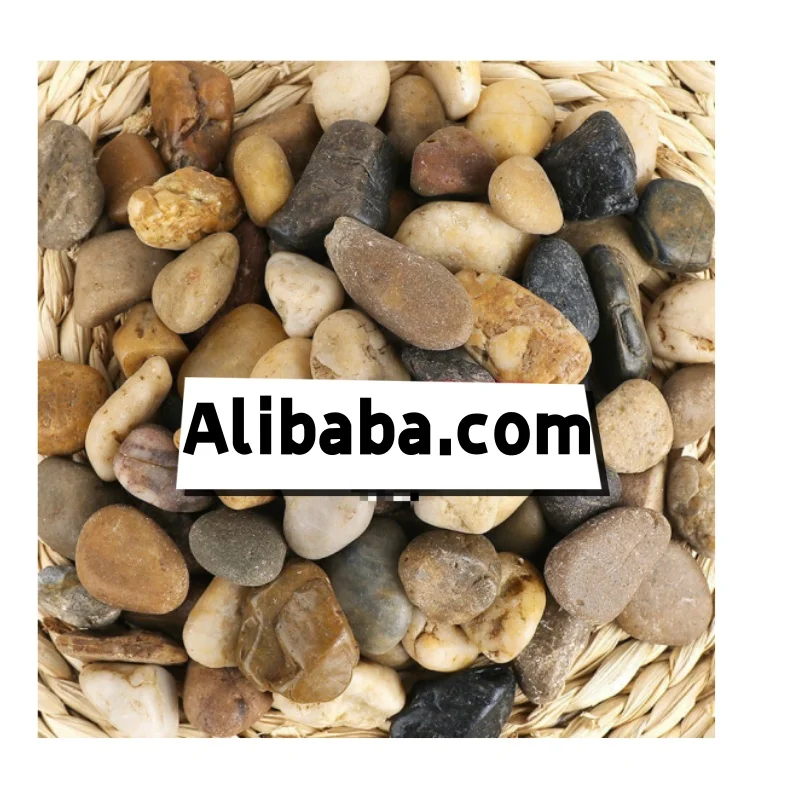 Mixed polished pebble stones used for creative handicrafts